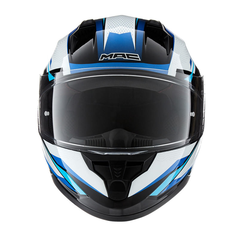 Casco MAC 067 Bass Zeppelin Azul / Blanco / Brillo