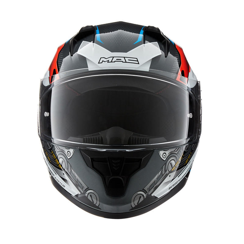 Casco MAC 067 Bass Sonic Azul / Blanco / Brillo