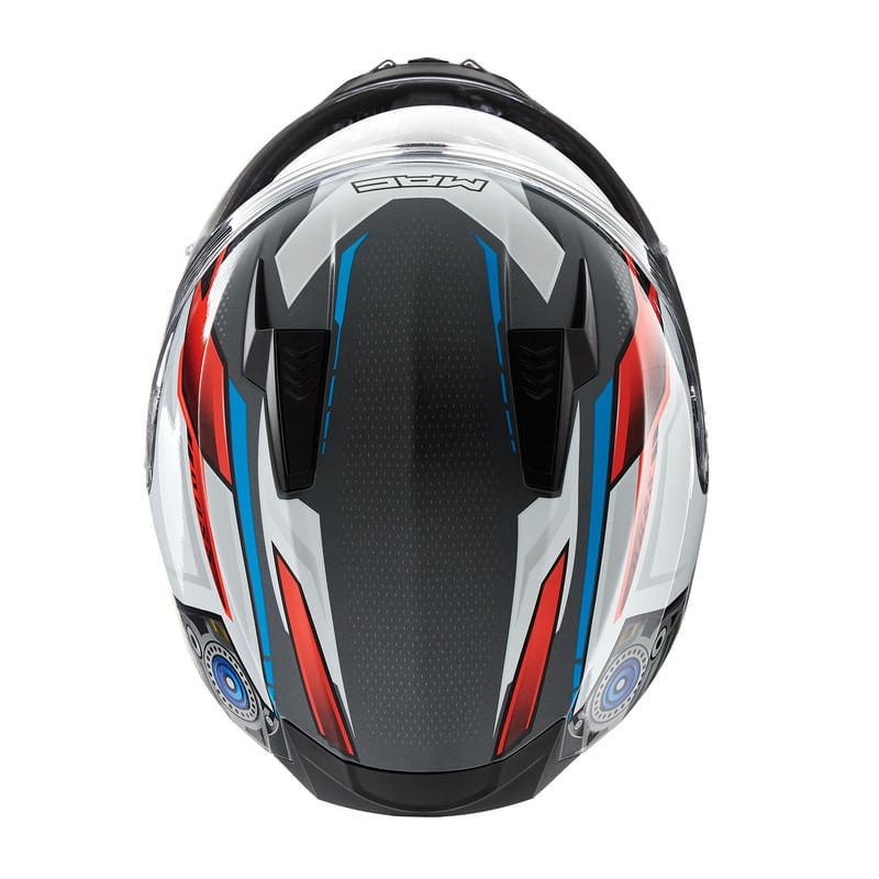 Casco MAC 067 Bass Sonic Azul / Blanco / Brillo