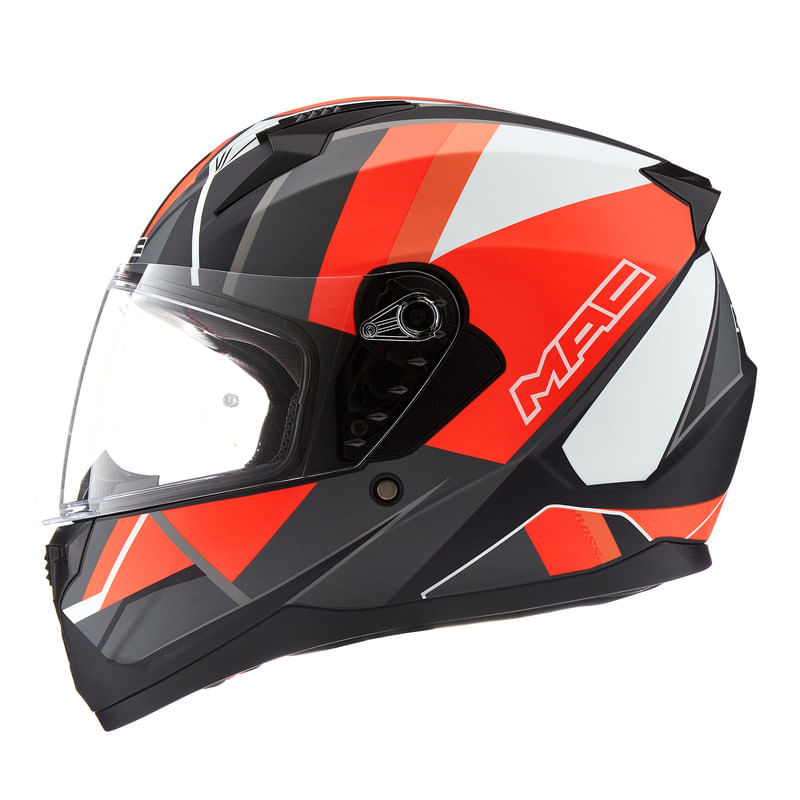 Casco MAC 067 Bass Nirvana Naranja / Negro / Mate
