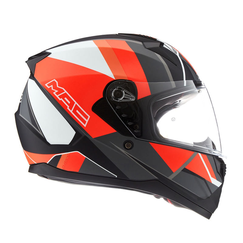 Casco MAC 067 Bass Nirvana Naranja / Negro / Mate
