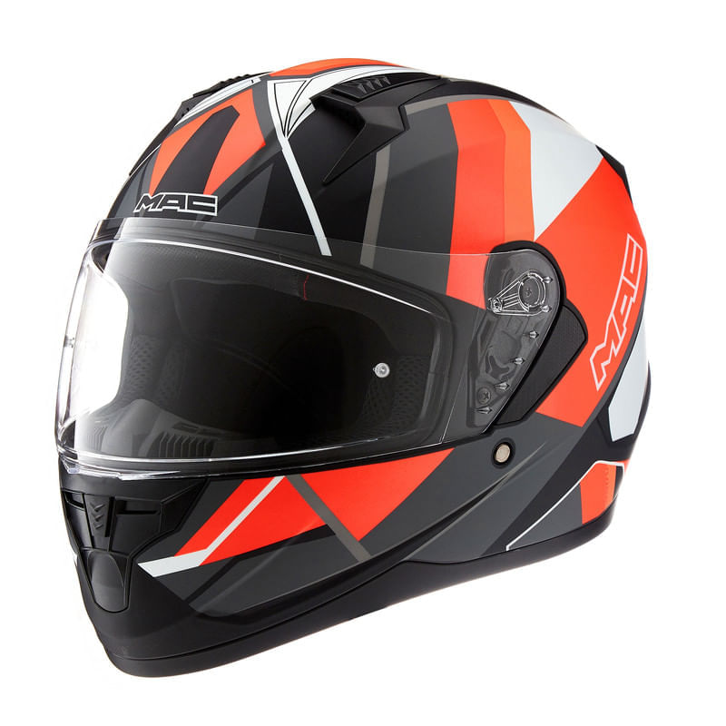 Casco MAC 067 Bass Nirvana Naranja / Negro / Mate