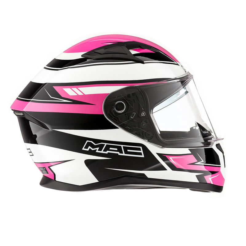 Casco MAC 825 Speed 2.0 Apex Blanco / Fucsia / Brillo