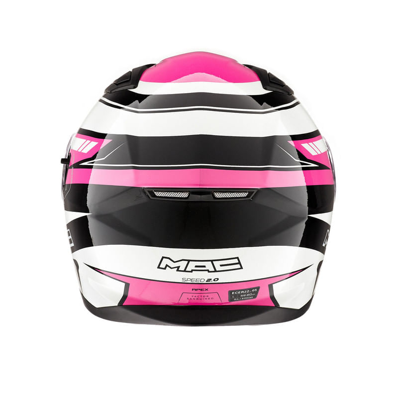 Casco MAC 825 Speed 2.0 Apex Blanco / Fucsia / Brillo