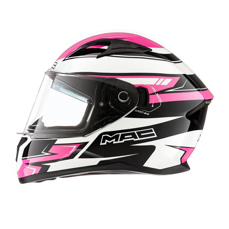 Casco MAC 825 Speed 2.0 Apex Blanco / Fucsia / Brillo