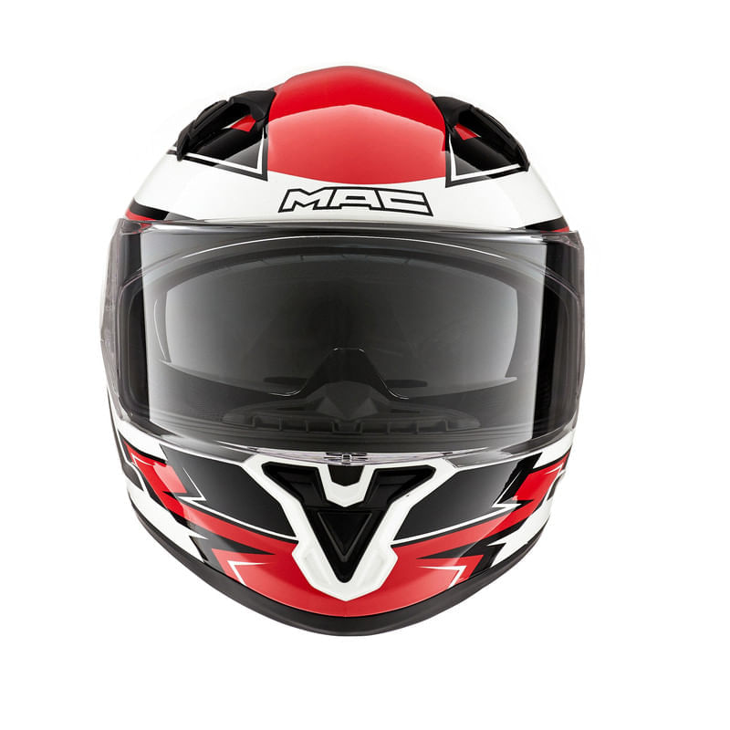 Casco MAC 825 Speed 2.0 Apex Blanco / Negro / Brillo