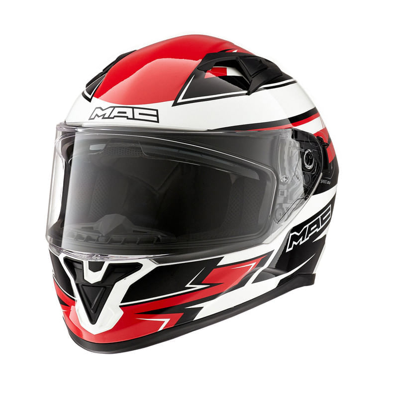 Casco MAC 825 Speed 2.0 Apex Blanco / Negro / Brillo