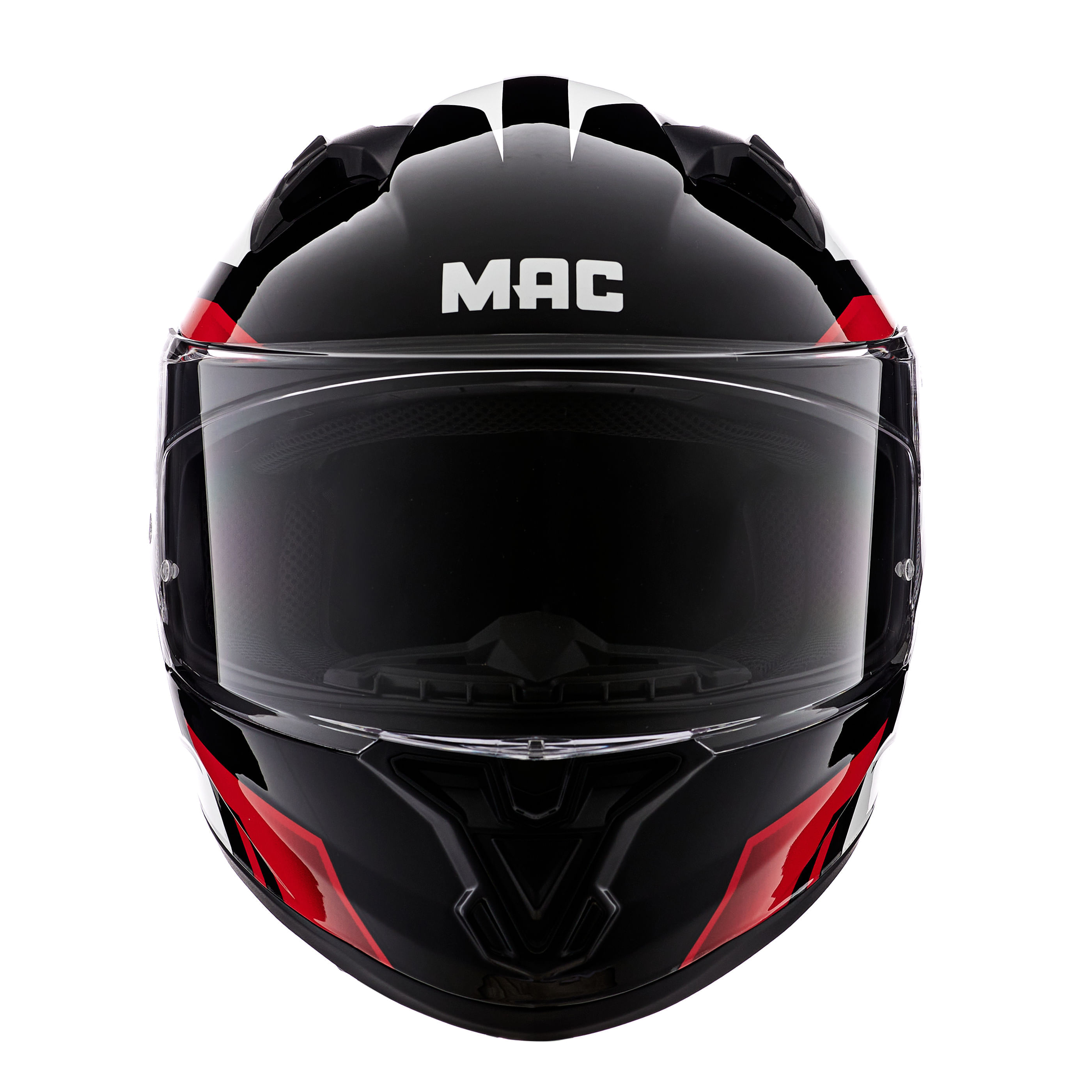 Casco MAC 825 Speed Joy Negro / Rojo / Brillo