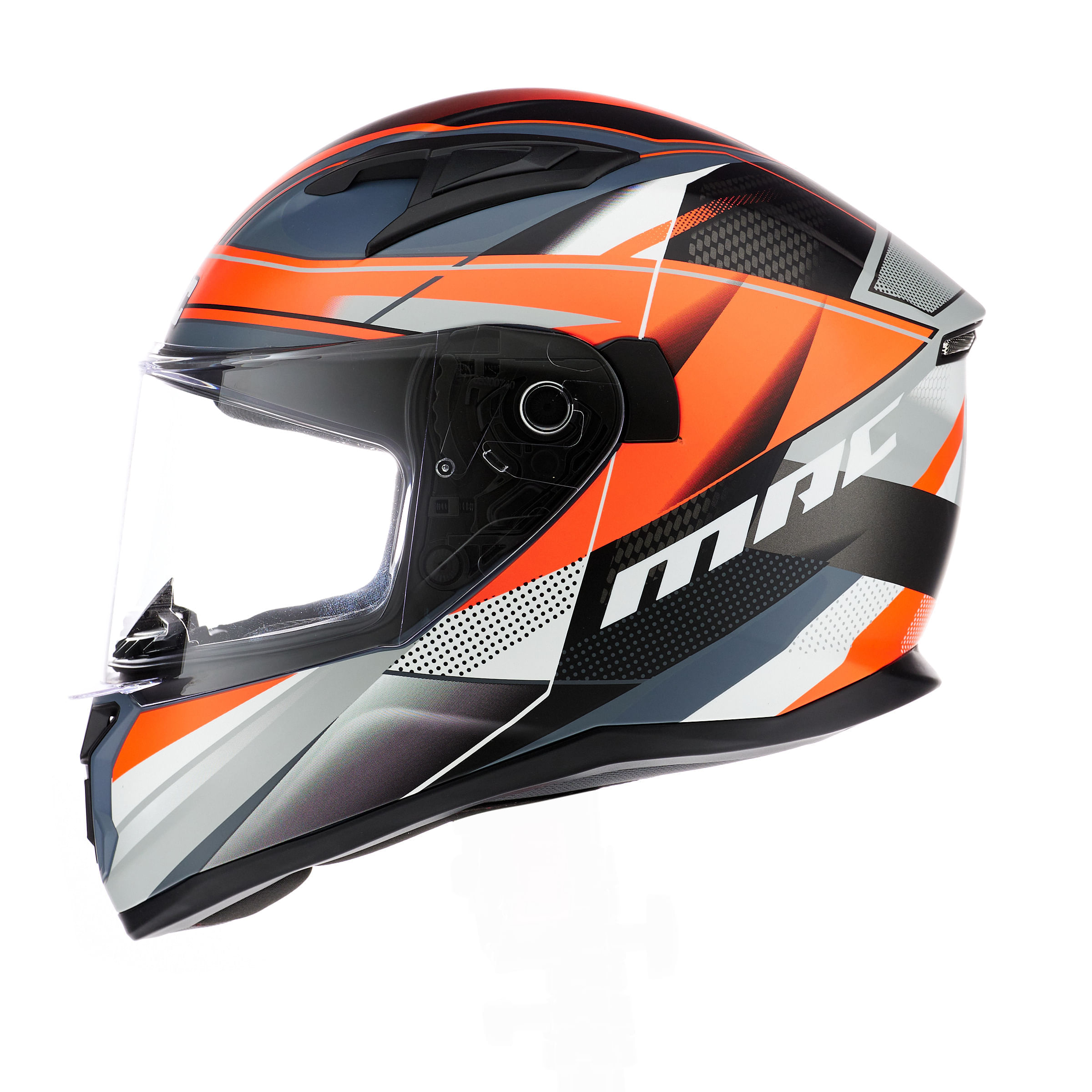 Casco MAC 825 Speed Razor Gris / Naranja / Mate