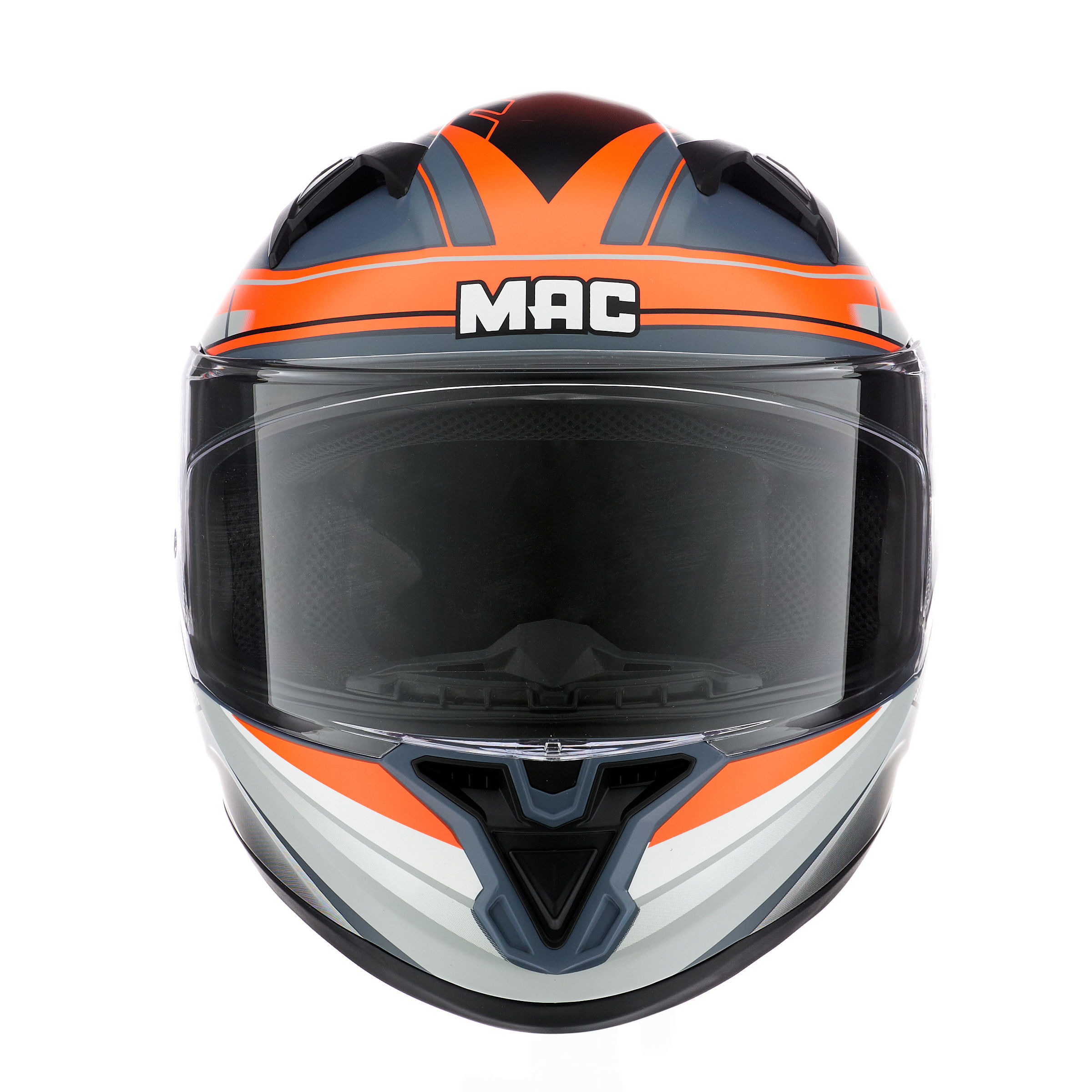 Casco MAC 825 Speed Razor Gris / Naranja / Mate