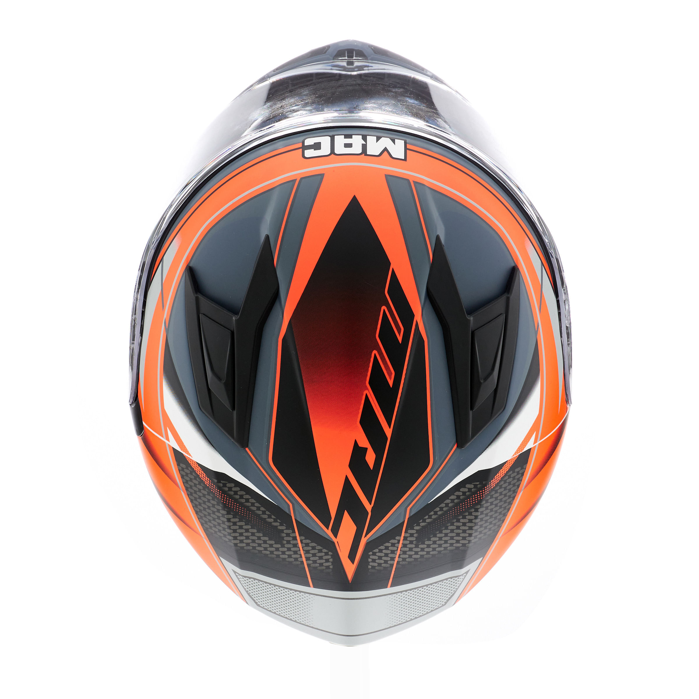 Casco MAC 825 Speed Razor Gris / Naranja / Mate