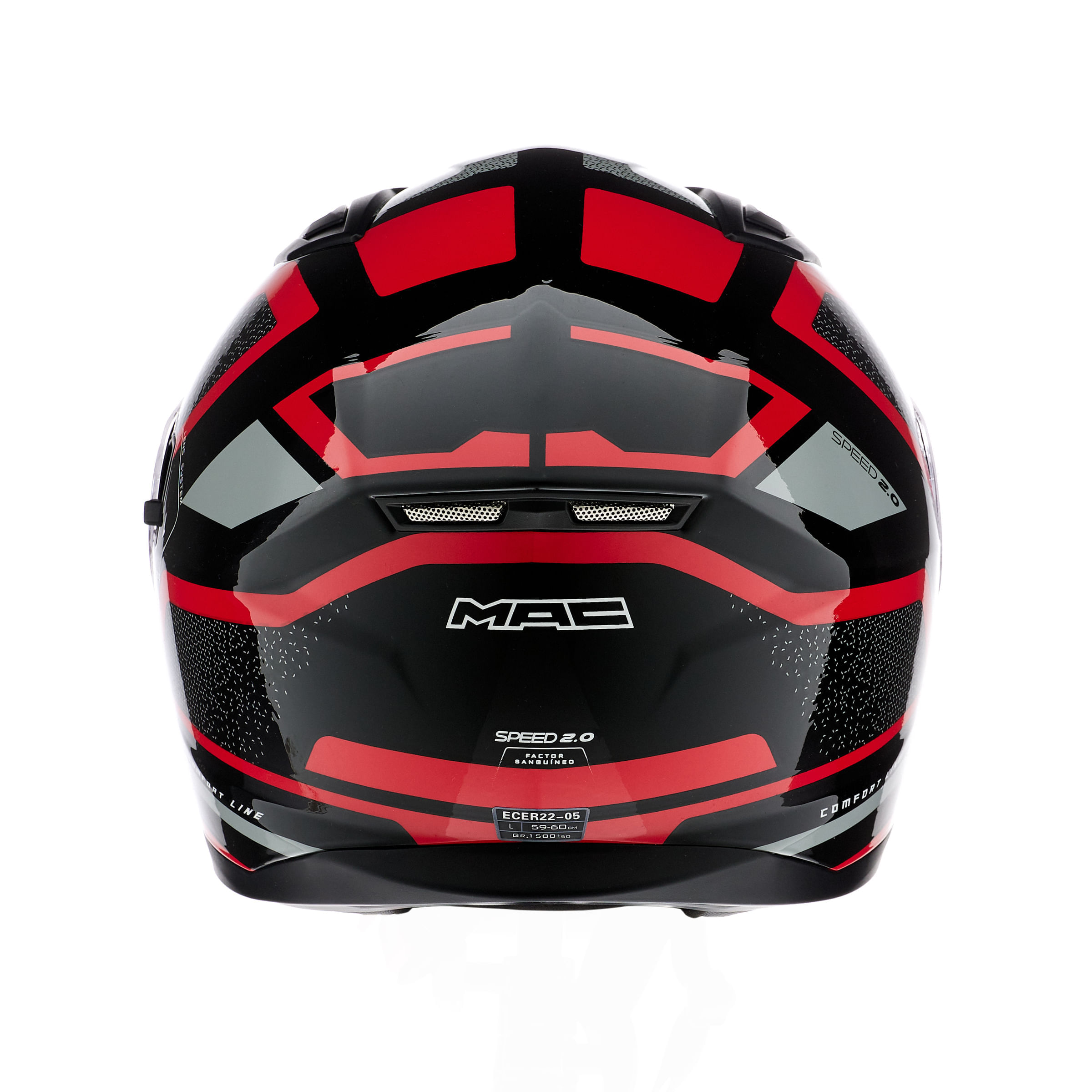 Casco MAC 825 Speed 2.0 Neo Negro / Rojo / Mate
