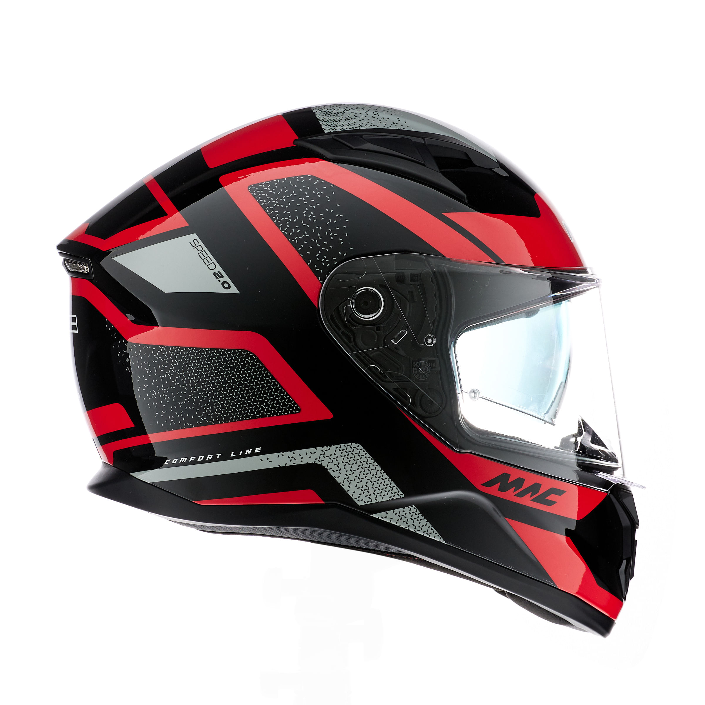 Casco MAC 825 Speed 2.0 Neo Negro / Rojo / Mate