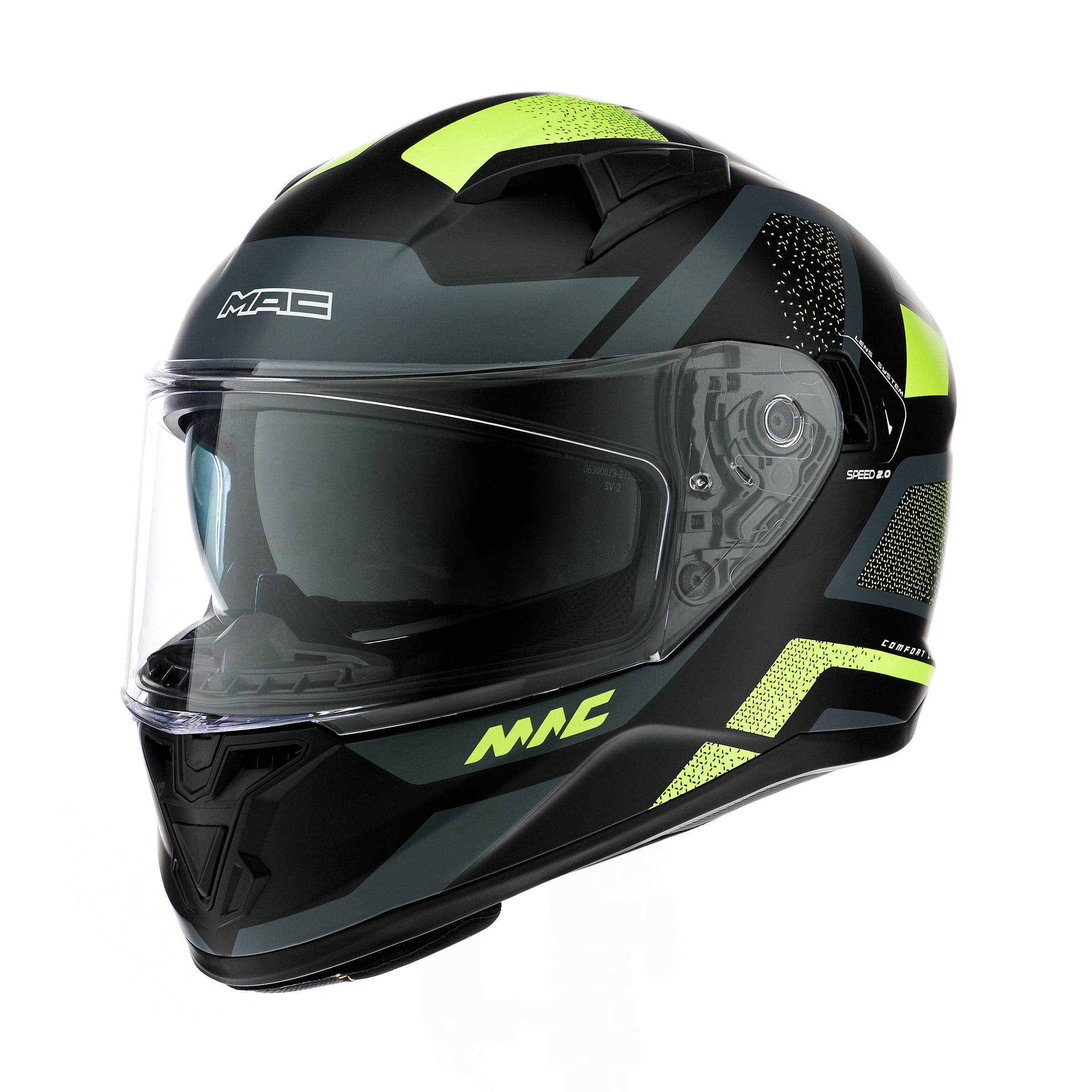 Casco MAC 825 Speed 2.0 Neo Negro / Mate