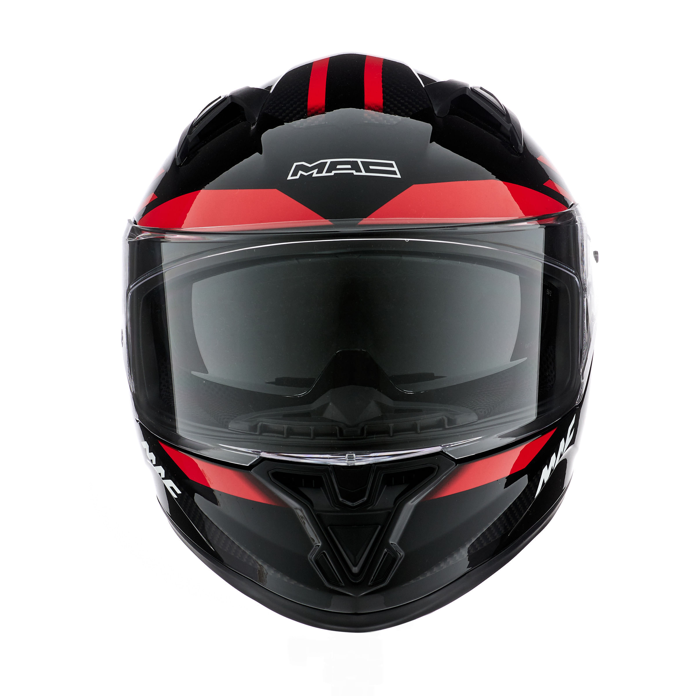 Casco MAC 825 Speed 2.0 Gripper Negro / Rojo / Brillo