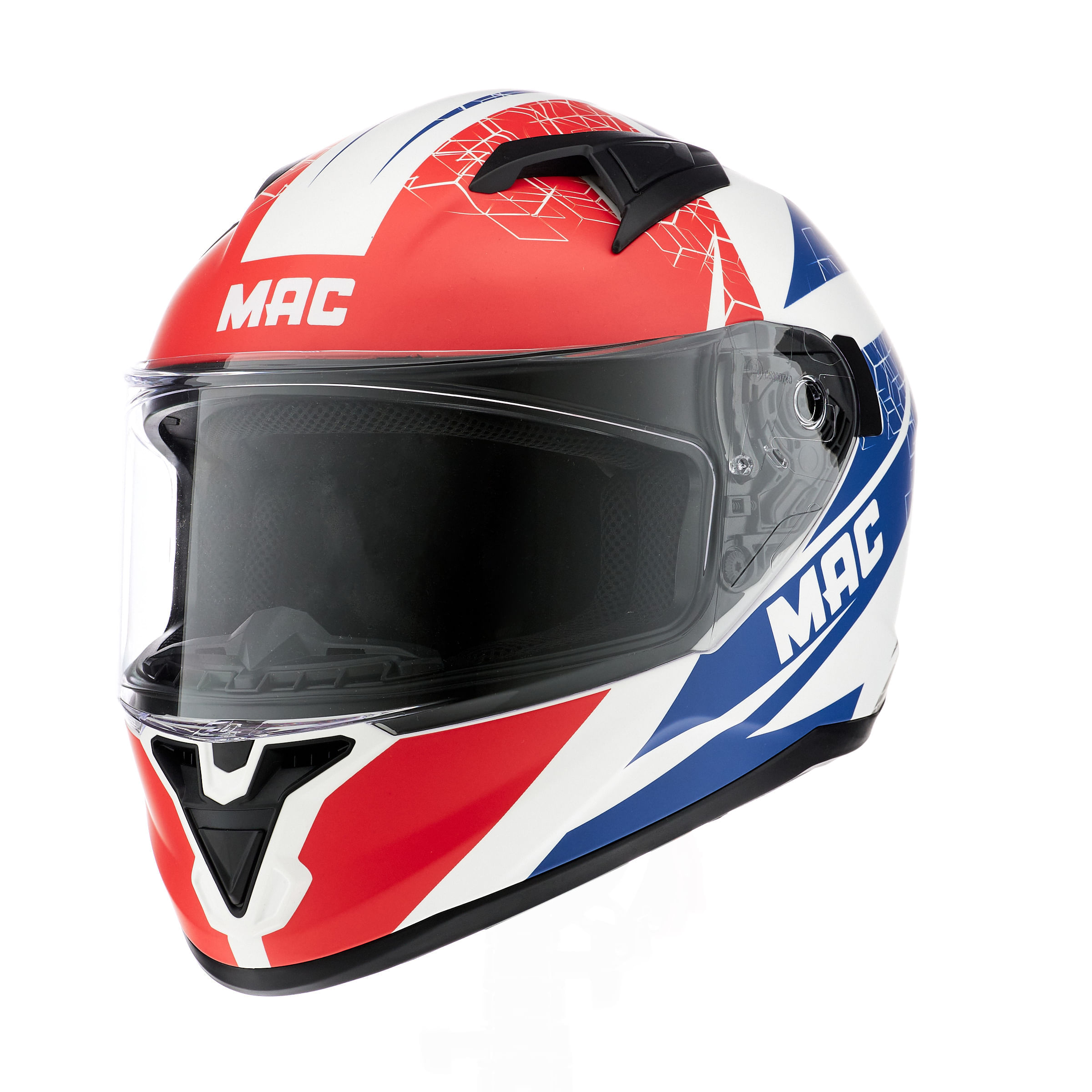 Casco MAC 825 Speed Wasp Azul / Blanco / Mate