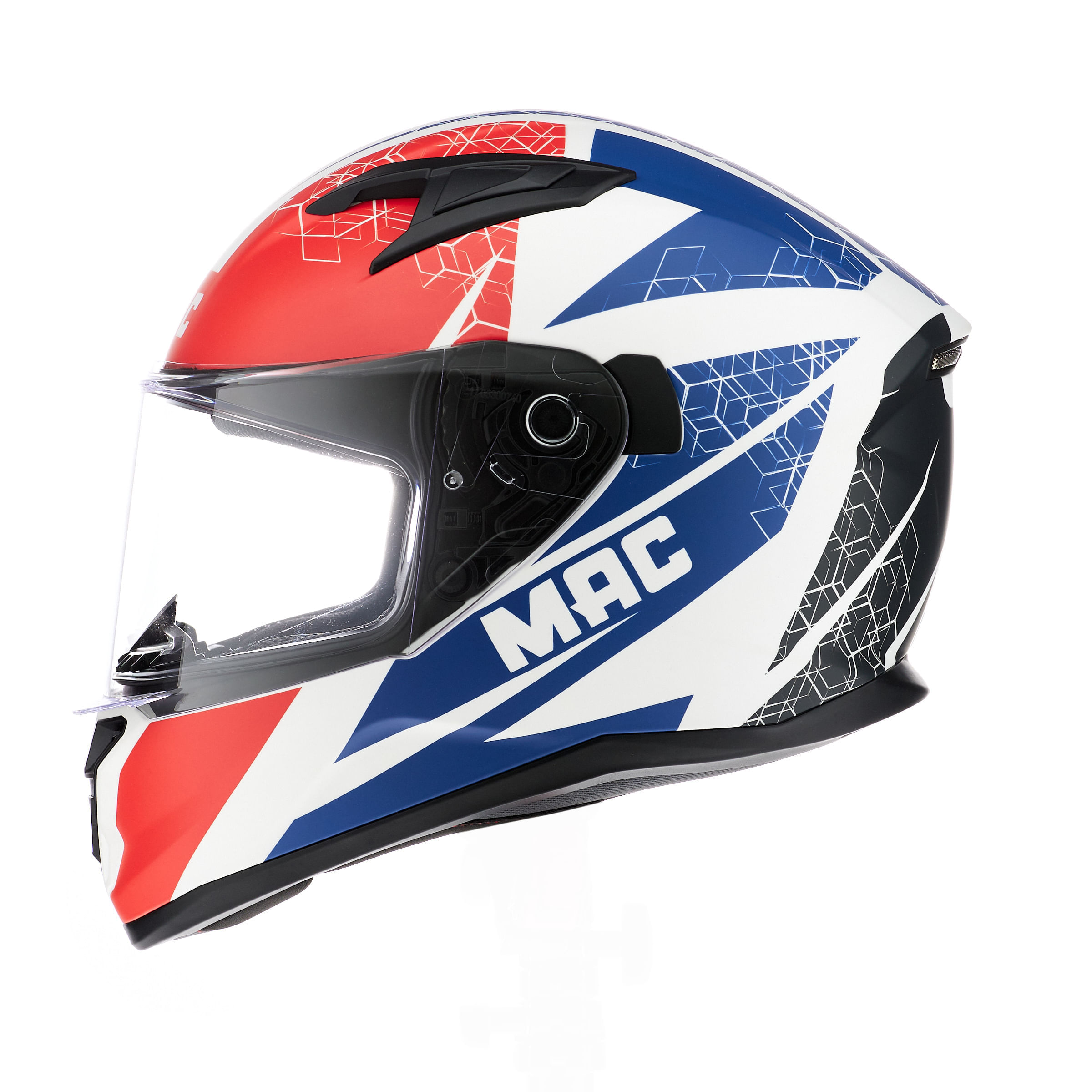 Casco MAC 825 Speed Wasp Azul / Blanco / Mate