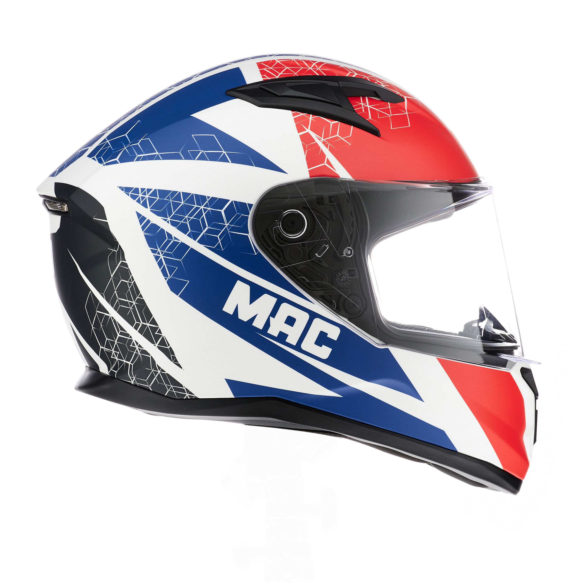 Casco MAC 825 Speed Wasp Azul / Blanco / Mate