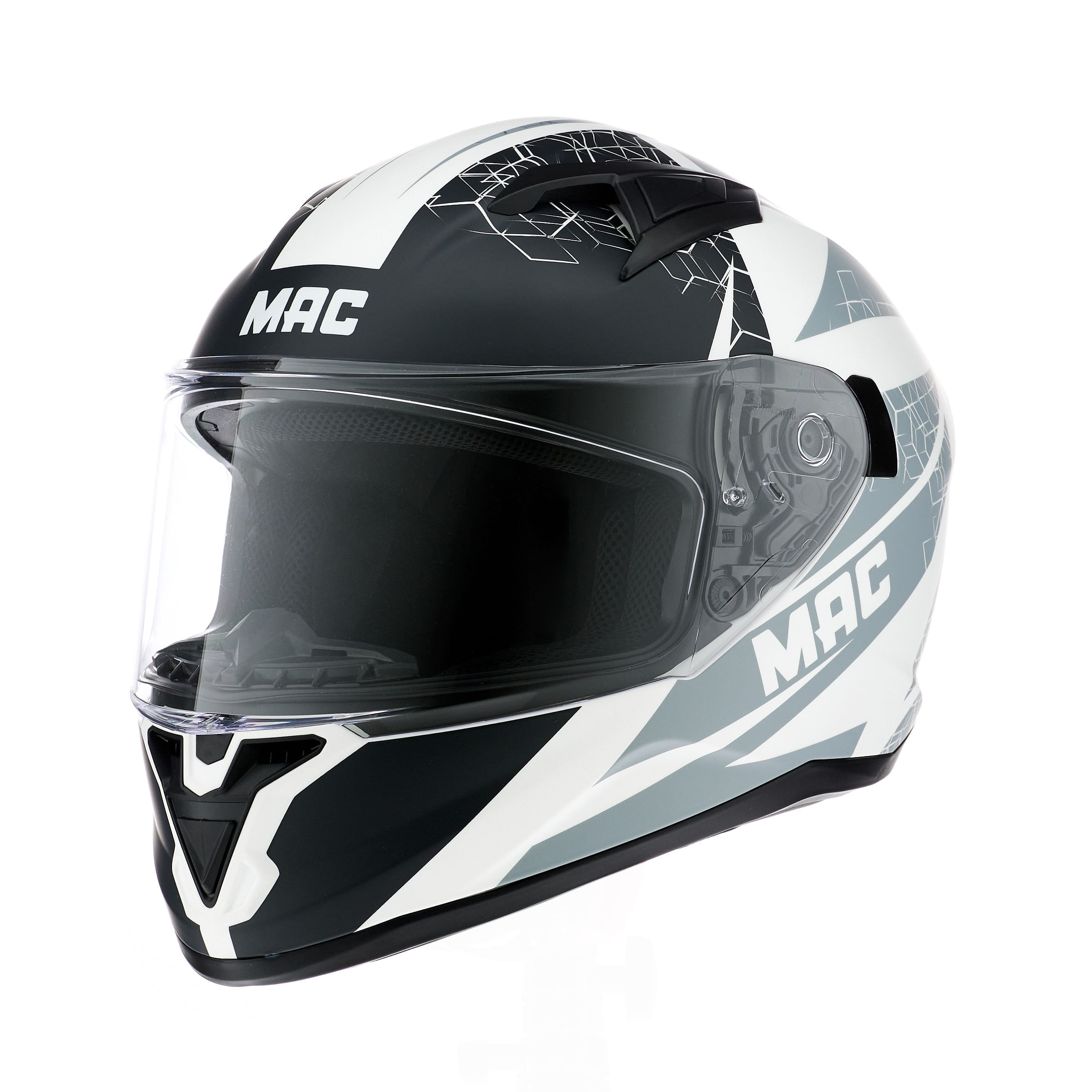 Casco MAC 825 Speed Wasp Blanco / Negro / Mate
