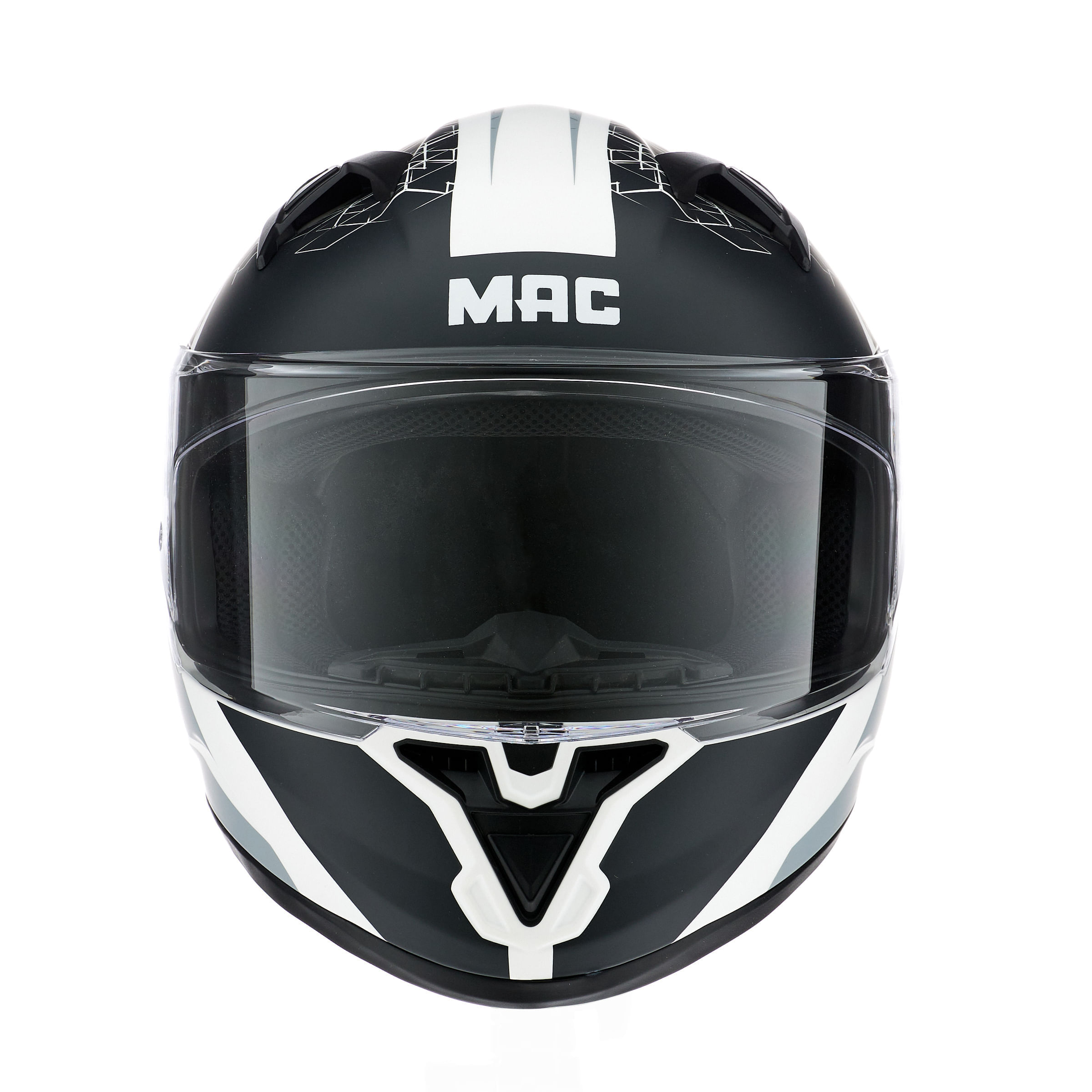 Casco MAC 825 Speed Wasp Blanco / Negro / Mate
