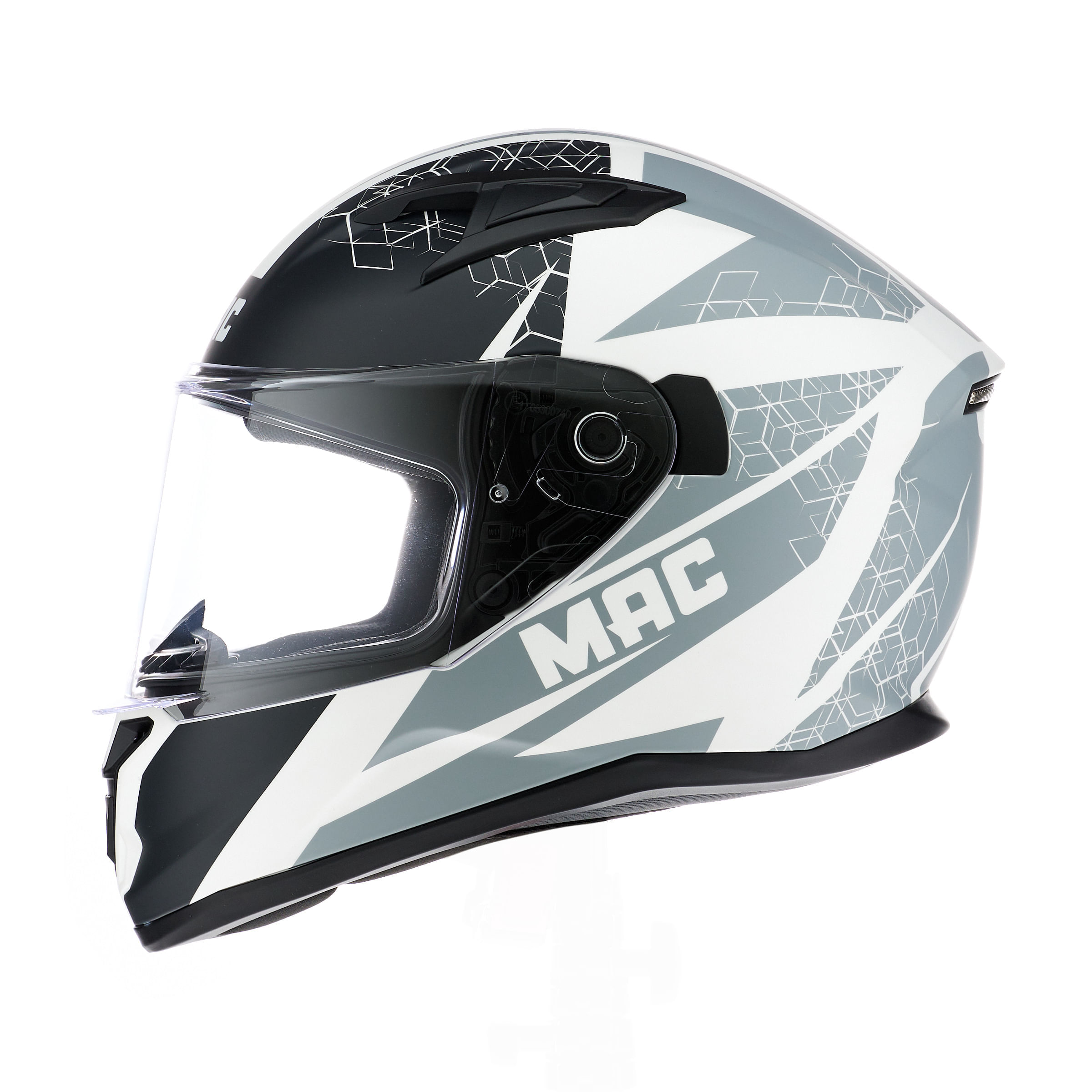 Casco MAC 825 Speed Wasp Blanco / Negro / Mate