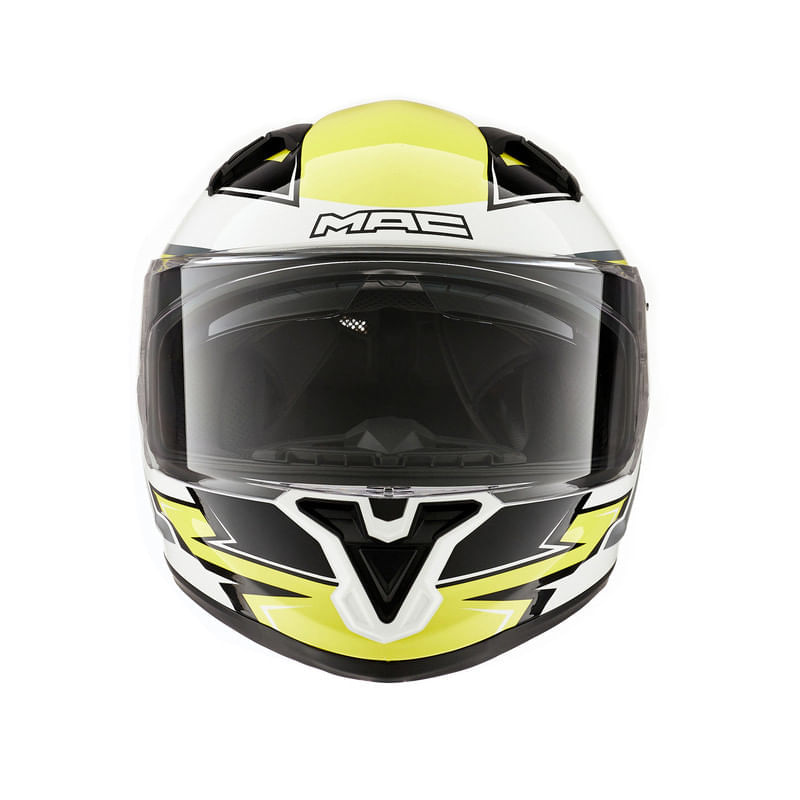 Casco MAC 825 Speed 2.0 Apex Amarillo / Blanco / Brillo