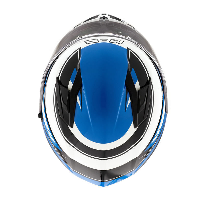 Casco MAC 825 Speed 2.0 Apex Azul / Blanco / Brillo