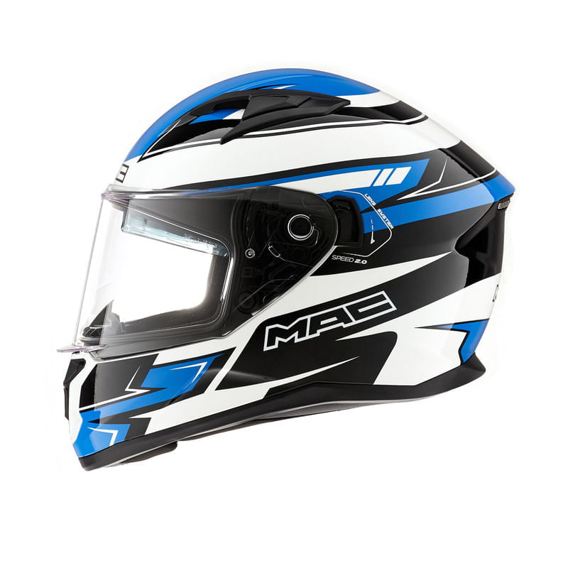 Casco MAC 825 Speed 2.0 Apex Azul / Blanco / Brillo