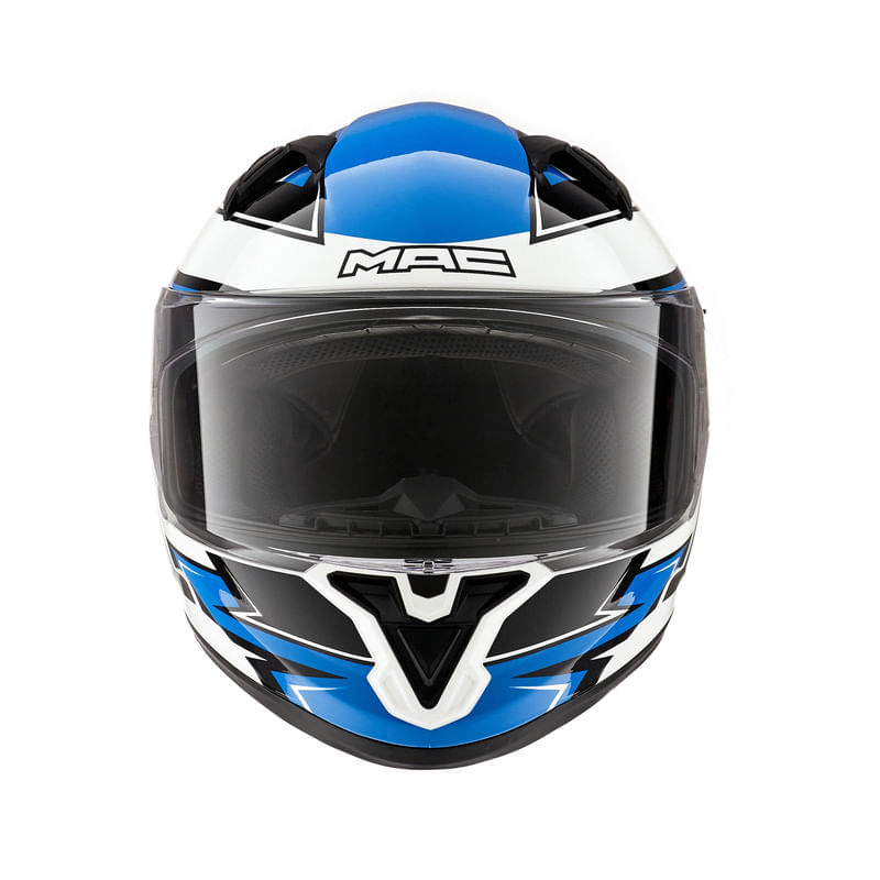Casco MAC 825 Speed 2.0 Apex Azul / Blanco / Brillo