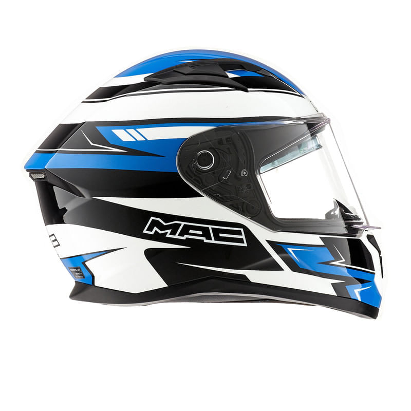 Casco MAC 825 Speed 2.0 Apex Azul / Blanco / Brillo