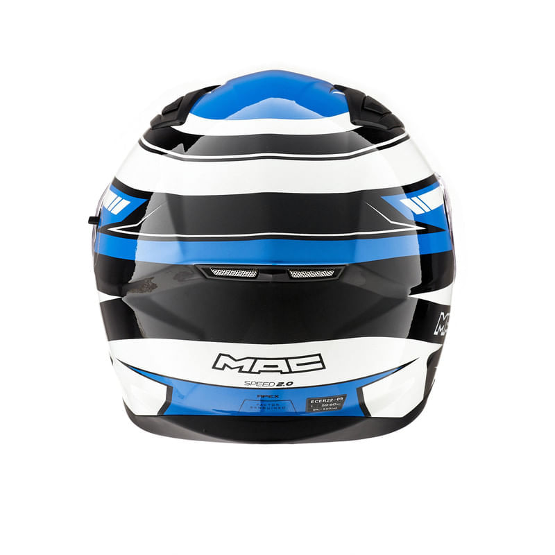 Casco MAC 825 Speed 2.0 Apex Azul / Blanco / Brillo