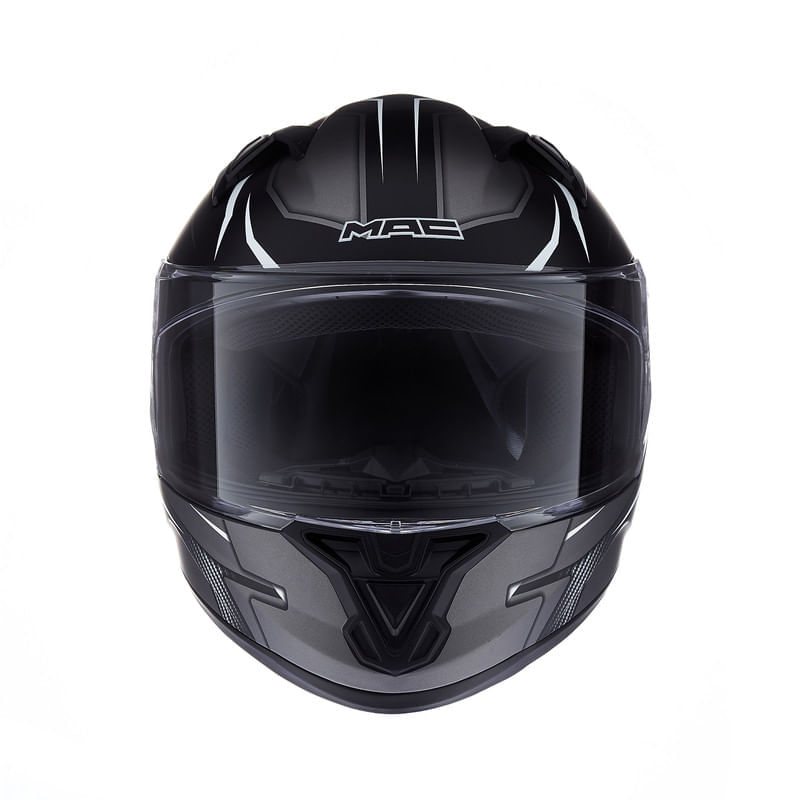 Casco MAC 825 Speed Riot Blanco / Negro / Brillo