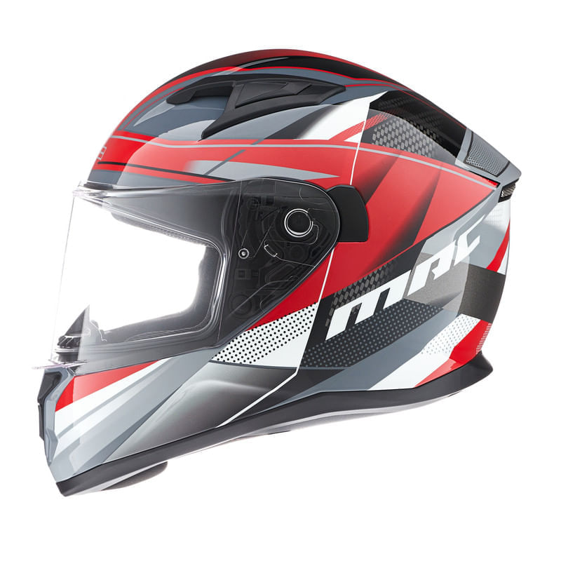 Casco MAC 825 Speed Razor Blanco / Gris / Brillo