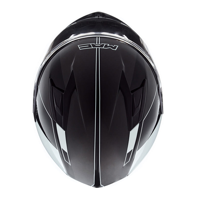 Casco MAC 825 Speed Dash Blanco / Negro / Brillo