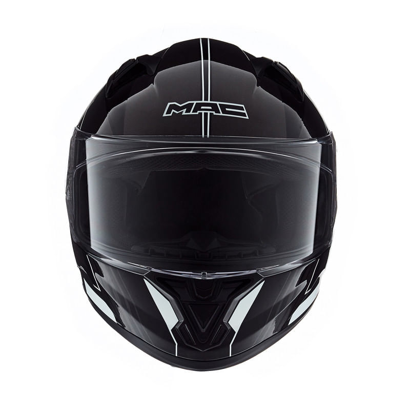 Casco MAC 825 Speed Dash Blanco / Negro / Brillo