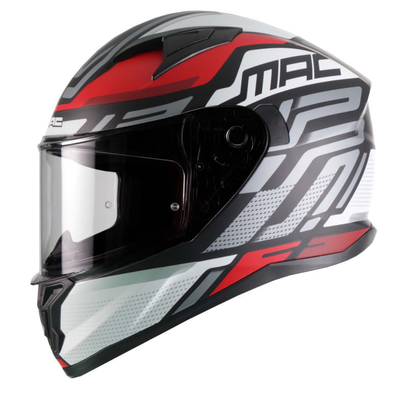 Casco MAC 825 Speed Control Blanco / Gris / Mate