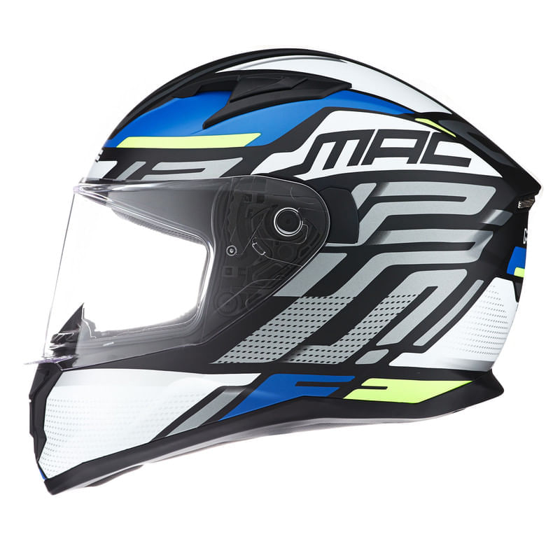 Casco MAC 825 Speed Control Azul / Blanco / Mate