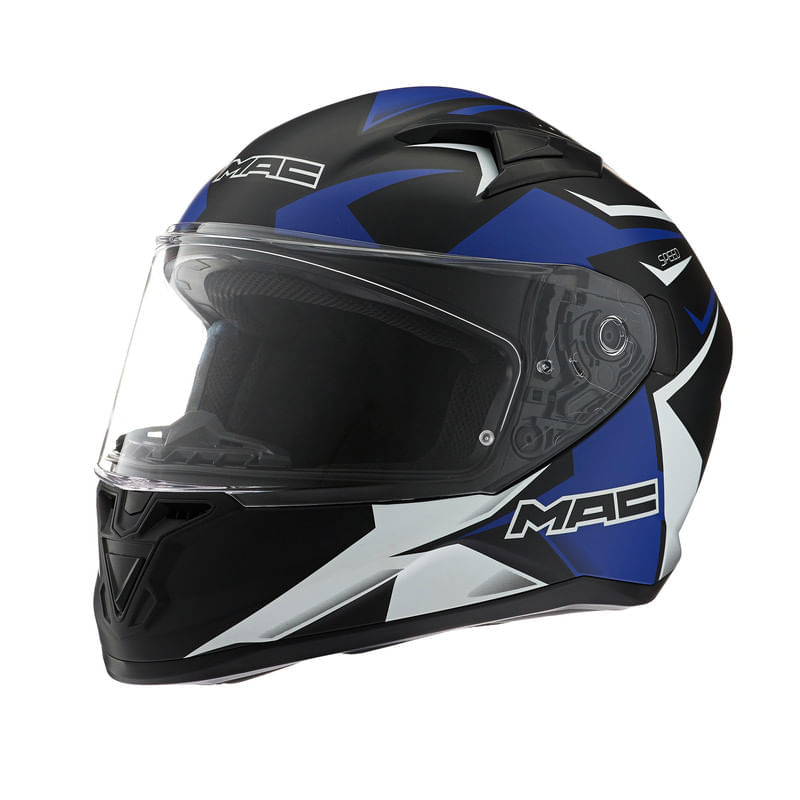 Casco MAC 825 Speed Bond Azul / Negro / Mate