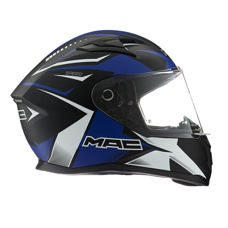 Casco MAC 825 Speed Bond Azul / Negro / Mate