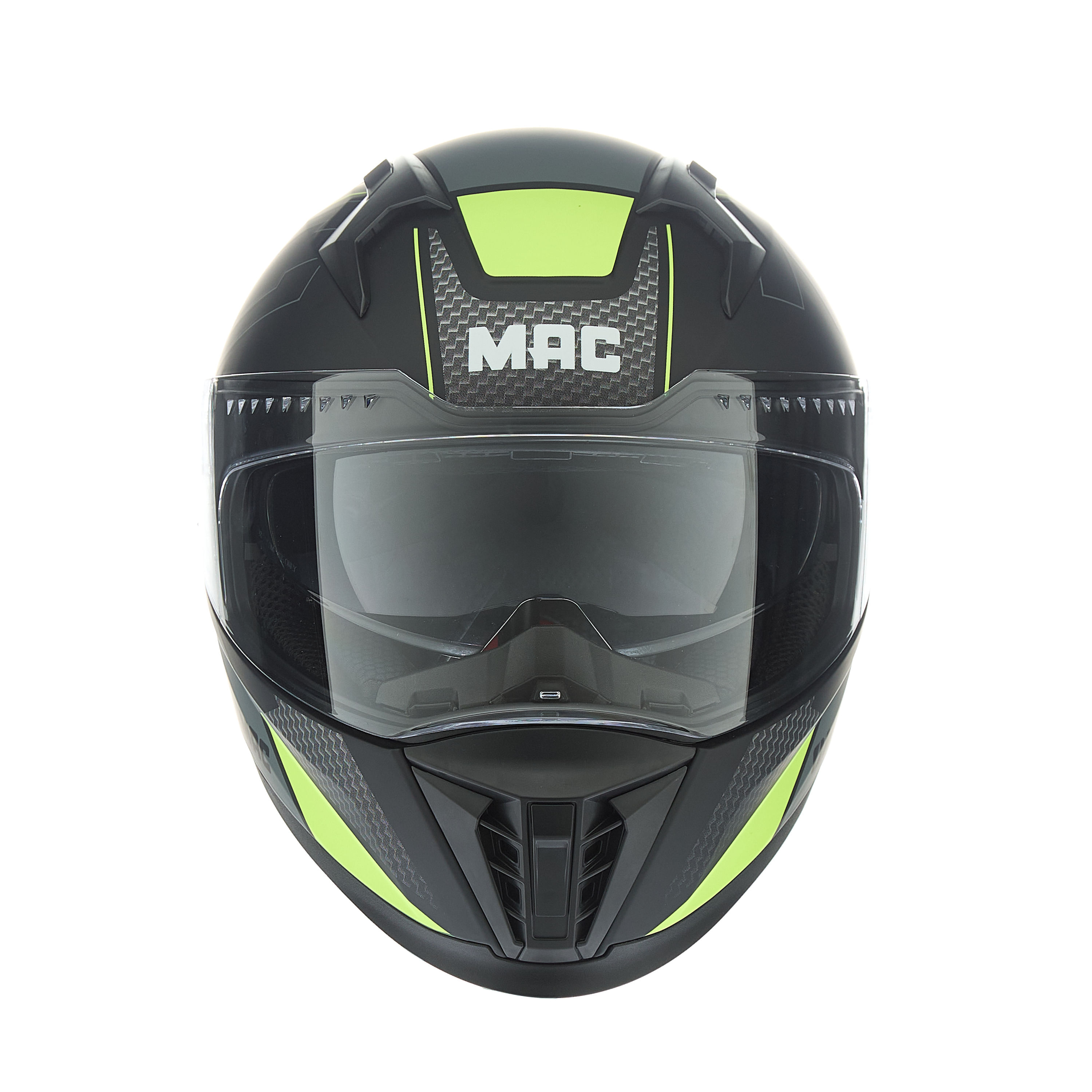 Casco MAC 069 Force Dynamo Amarillo / Negro / Brillo