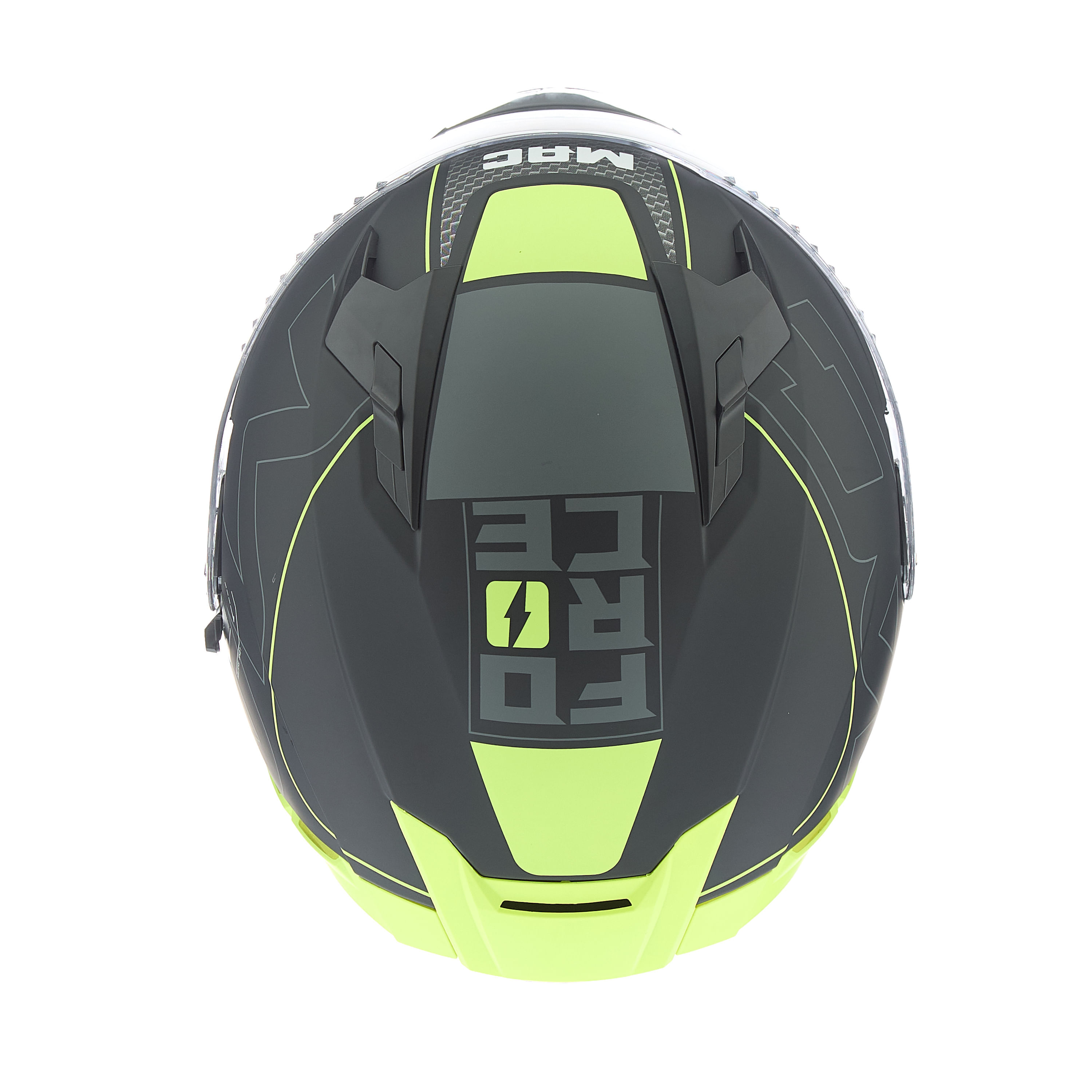 Casco MAC 069 Force Dynamo Amarillo / Negro / Brillo