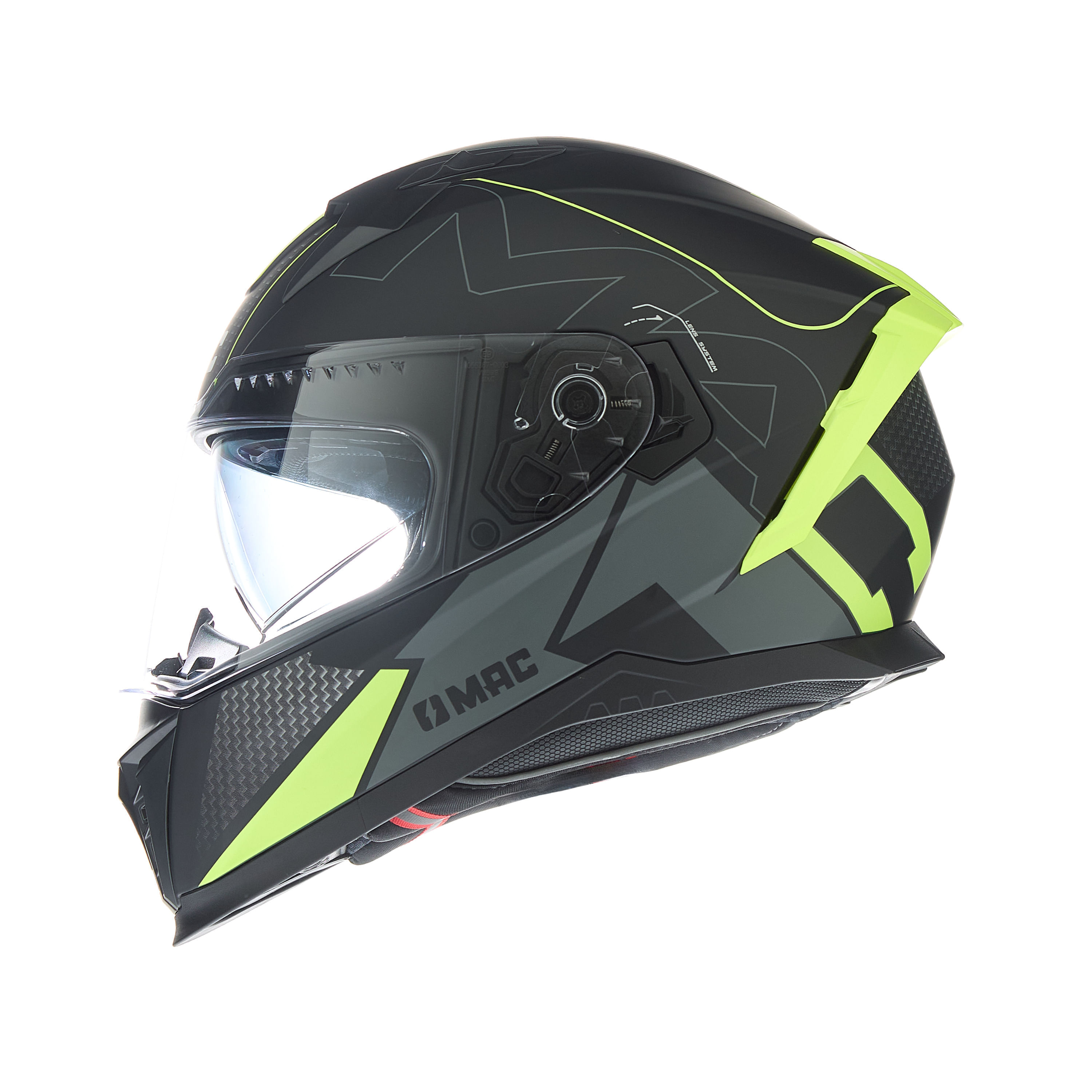 Casco MAC 069 Force Dynamo Amarillo / Negro / Brillo