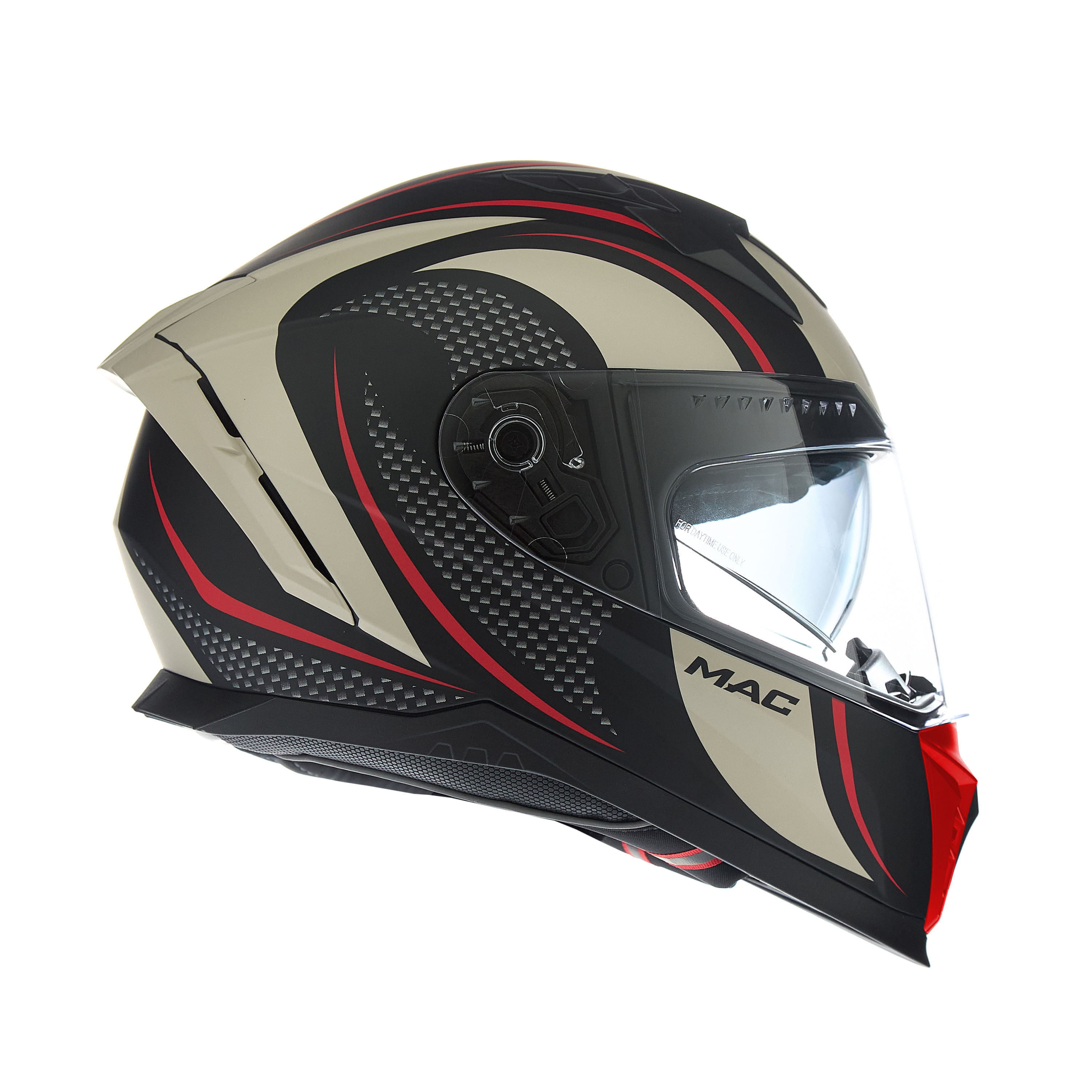Casco MAC 069 Force Cirkus Negro / Beige / Mate