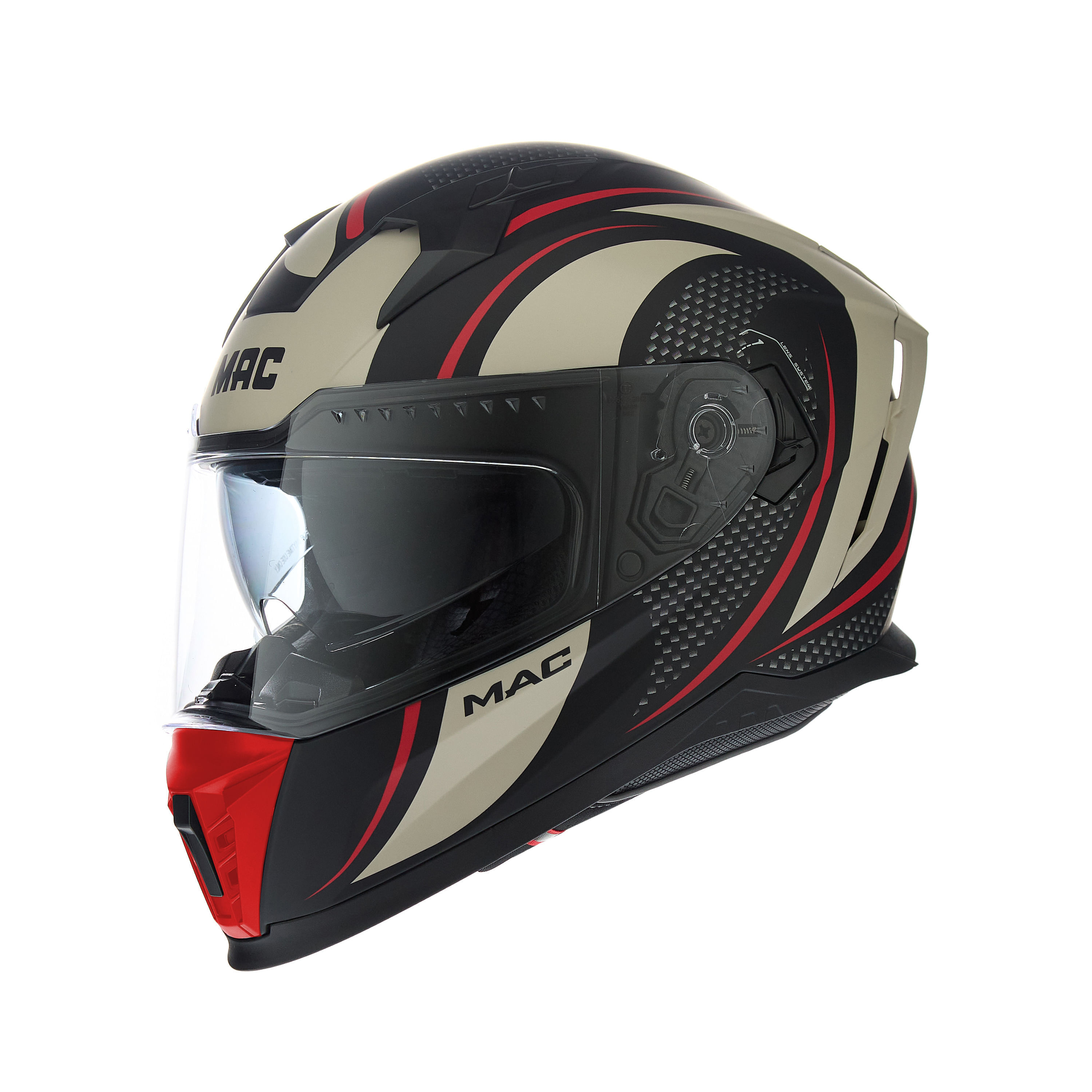 Casco MAC 069 Force Cirkus Negro / Beige / Mate