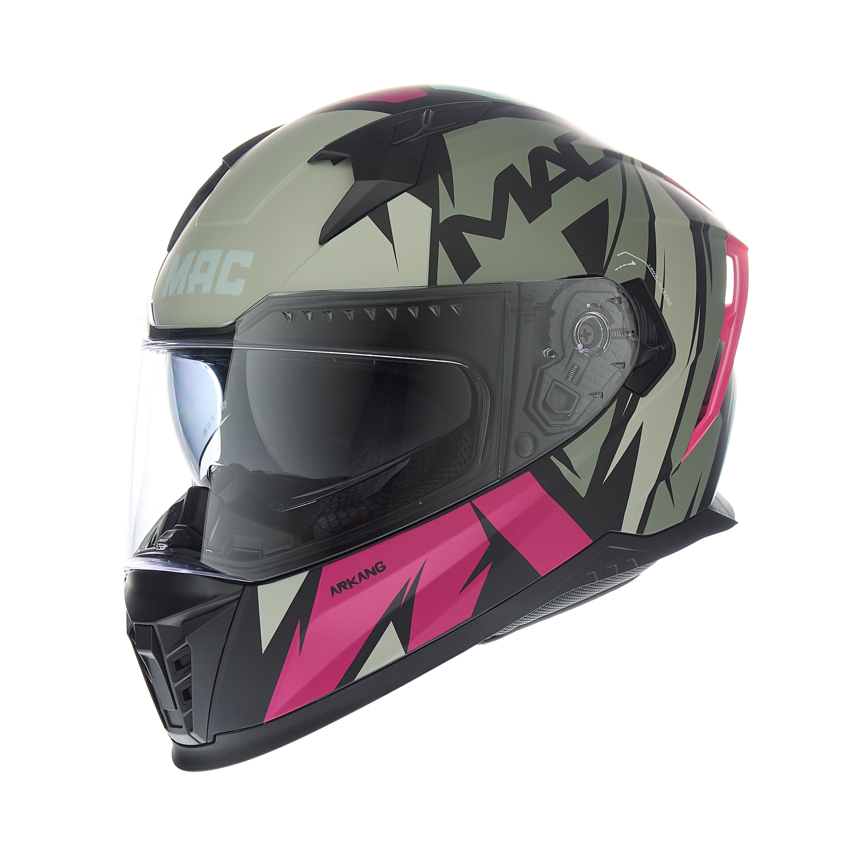 Casco MAC 069 Force Arkang Rosa / Gris /  Mate