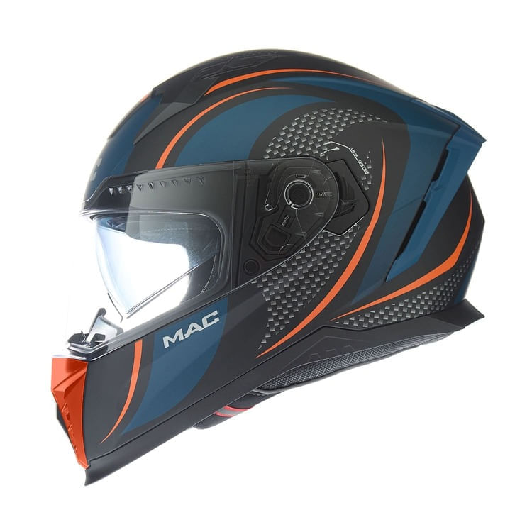 Casco MAC 069 Force Cirkus Azul / Negro / Mate