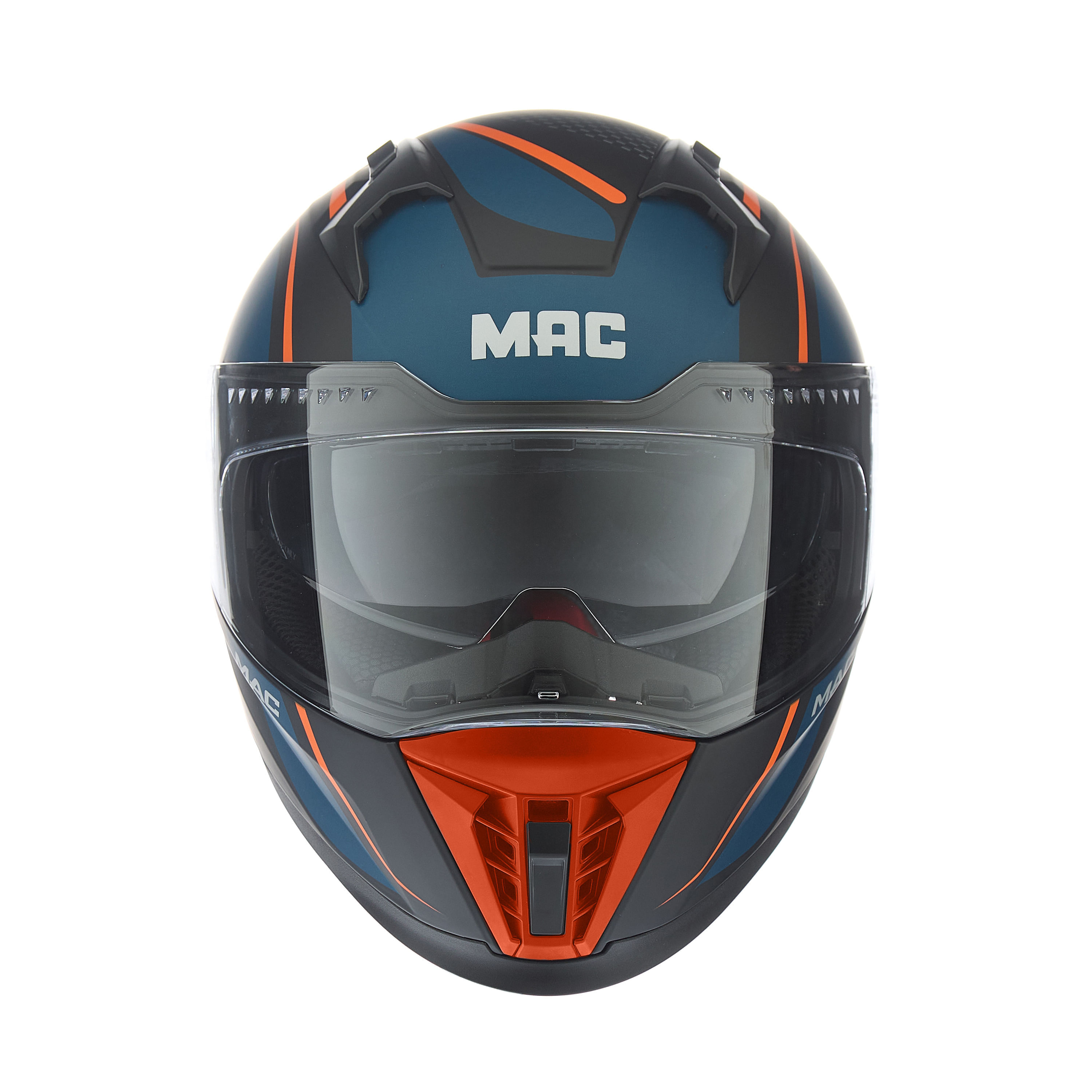 Casco MAC 069 Force Cirkus Azul / Negro / Mate