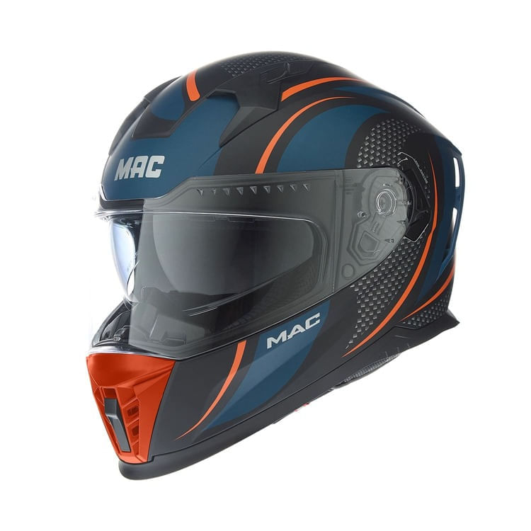Casco MAC 069 Force Cirkus Azul / Negro / Mate