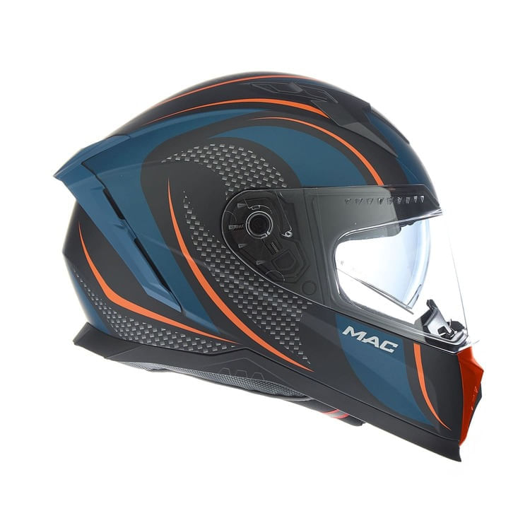 Casco MAC 069 Force Cirkus Azul / Negro / Mate