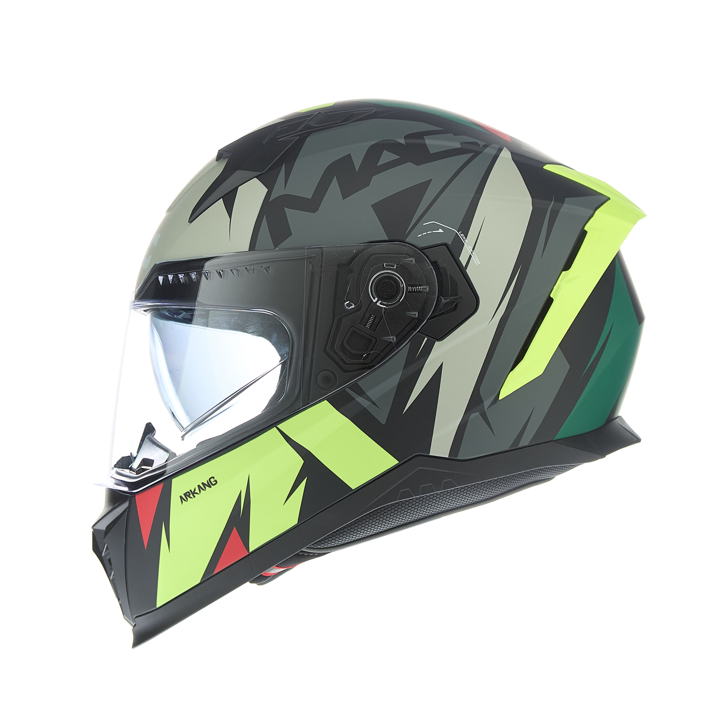 Casco MAC 069 Force Arkang Amarillo / Gris / Mate